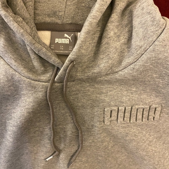 PUMA Embossed Men’s Hooded Gray Sweatshirt XLarge - Picture 6 of 7